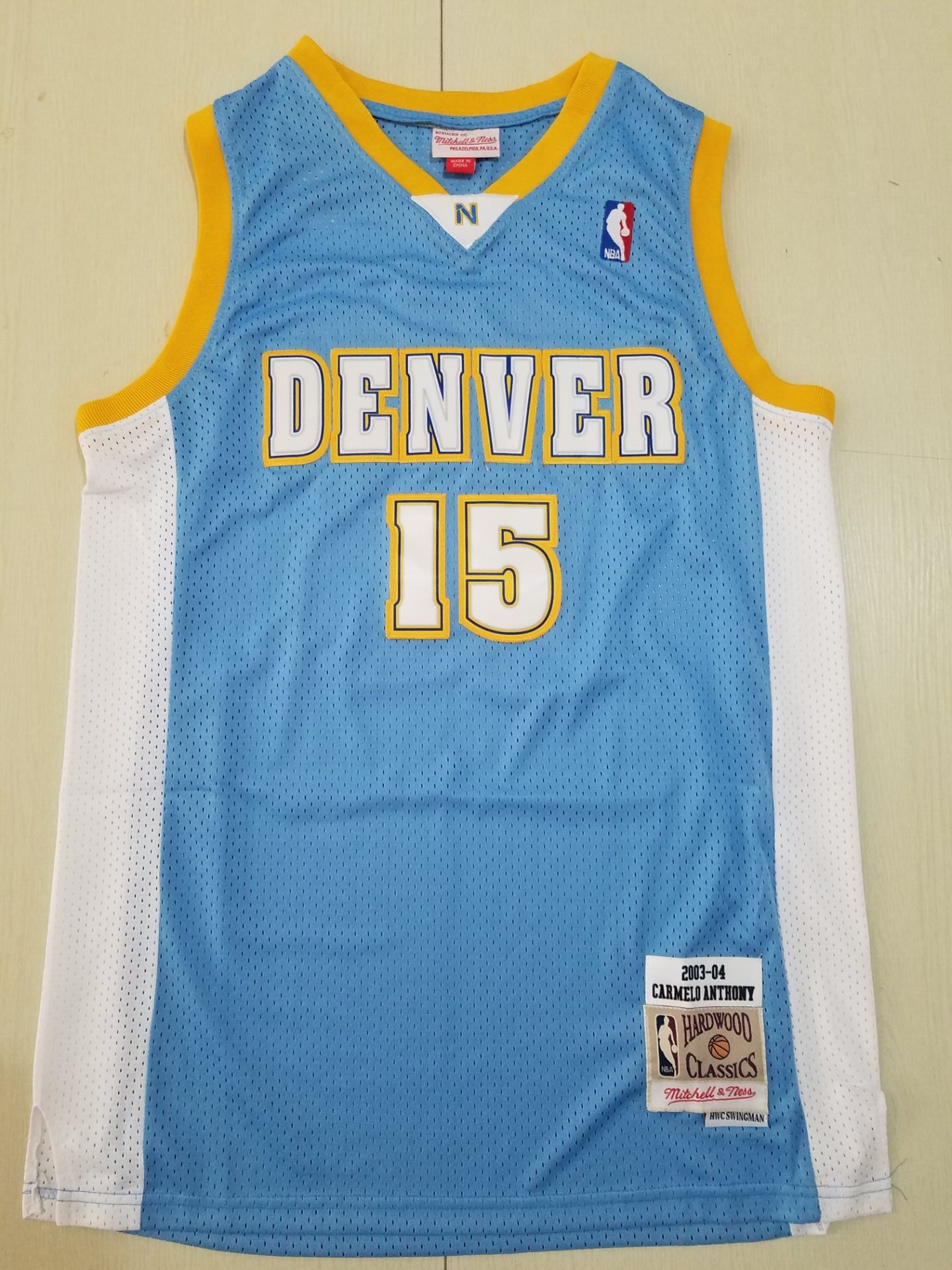 Men Denver Nuggets 15 Jokic light Blue Game Nike NBA Jerseys